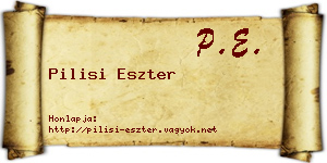 Pilisi Eszter névjegykártya