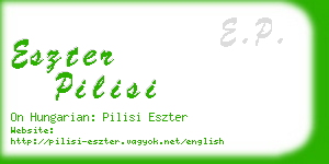 eszter pilisi business card